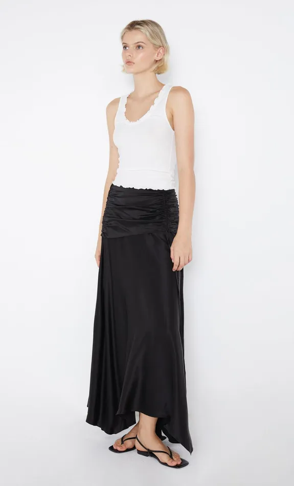 Bec Bridge Skirts CHANTILLY SILK RUCHED SKIRT Black 8211 Women