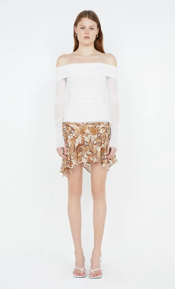 Bec Bridge Skirts JOCELYN ASYM SKIRT Cream Swirl 8211 Women