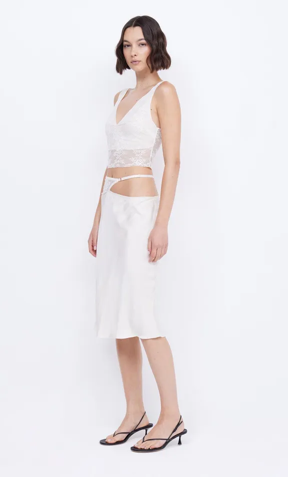 Bec Bridge Skirts SANTAL ASYM MIDI SKIRT Ivory 8211 Women