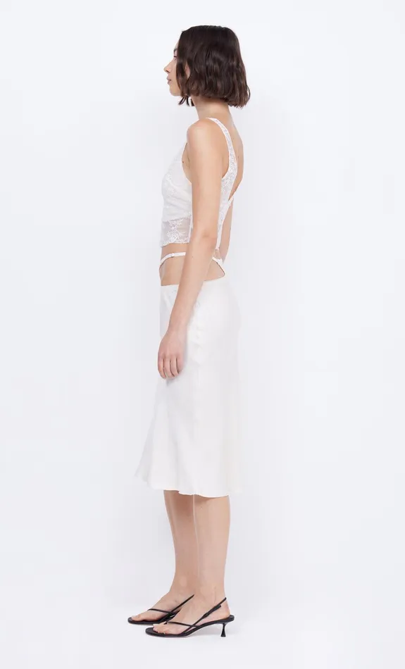 Bec Bridge Skirts SANTAL ASYM MIDI SKIRT Ivory 8211 Women