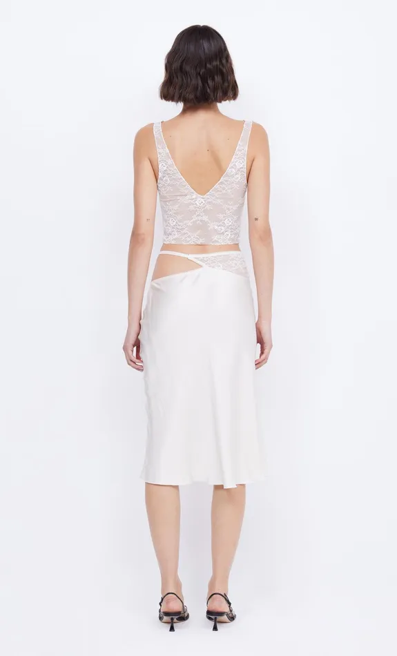 Bec Bridge Skirts SANTAL ASYM MIDI SKIRT Ivory 8211 Women