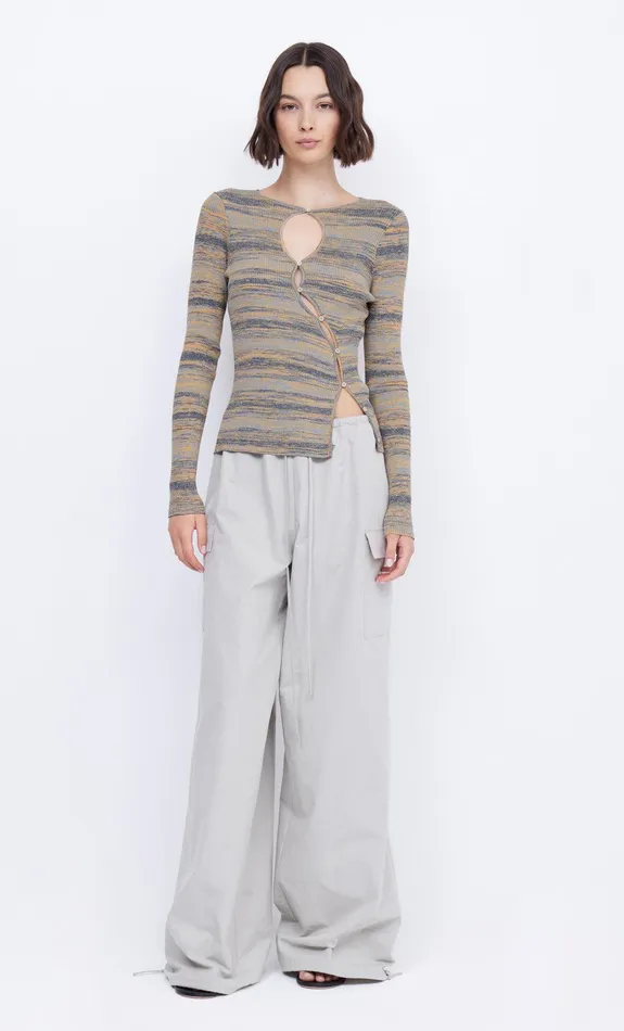 Bec Bridge Tops ALIENOR KEY HOLE KNIT TOP Ocean Dusk 8211 Women