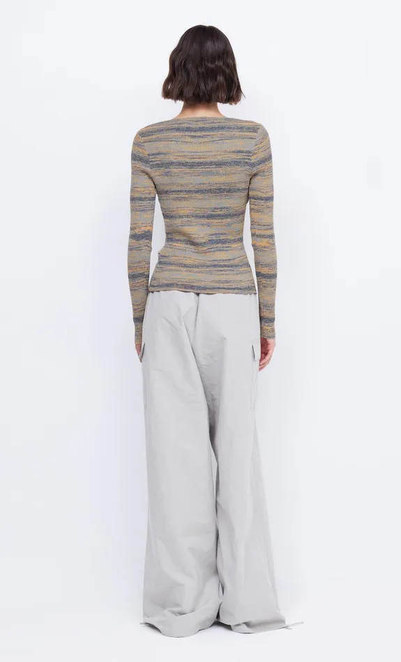 Bec Bridge Tops ALIENOR KEY HOLE KNIT TOP Ocean Dusk 8211 Women