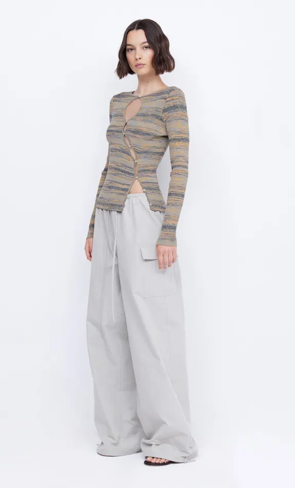 Bec Bridge Tops ALIENOR KEY HOLE KNIT TOP Ocean Dusk 8211 Women