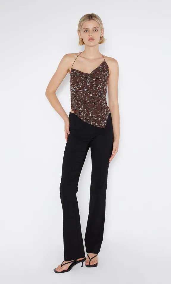 Bec Bridge Tops ALIZE ASYM HALTER TOP Espresso 8211 Women