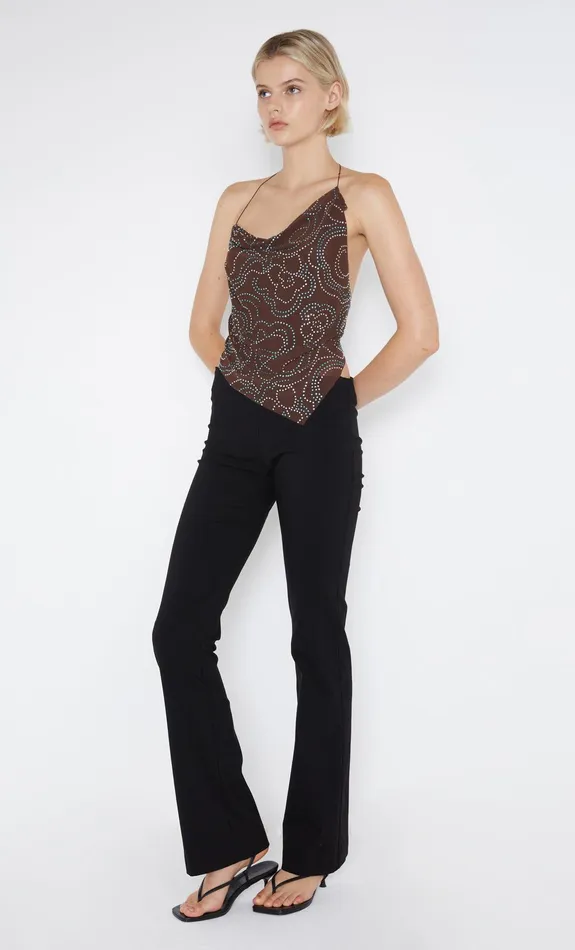 Bec Bridge Tops ALIZE ASYM HALTER TOP Espresso 8211 Women