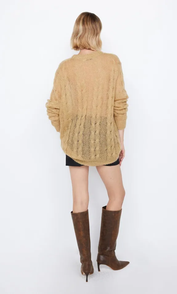 Bec Bridge Tops ANTOINE KNIT JUMPER Camel 8211 Women