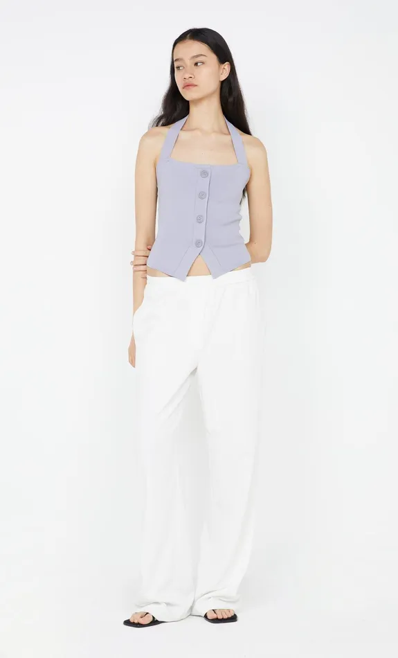 Bec Bridge Tops ILORA KNIT HALTER TOP Grey 8211 Women