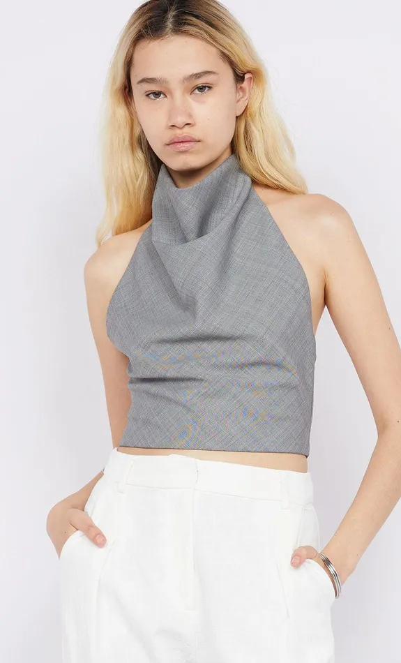 Bec Bridge Tops MONIKA HALTER TOP Salt and Pepper 8211 Women