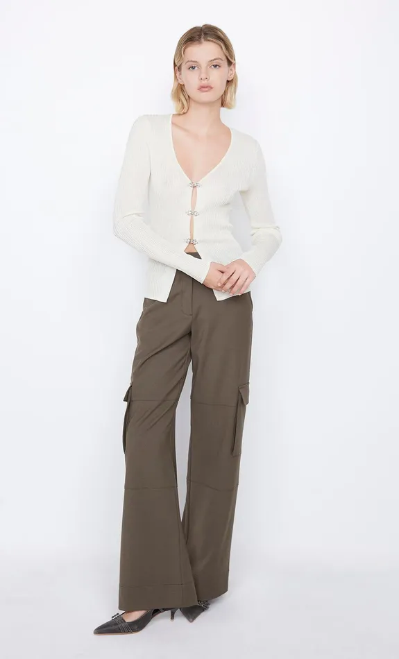 Bec Bridge Tops SHELBY CLASP CARDIGAN Ivory 8211 Women