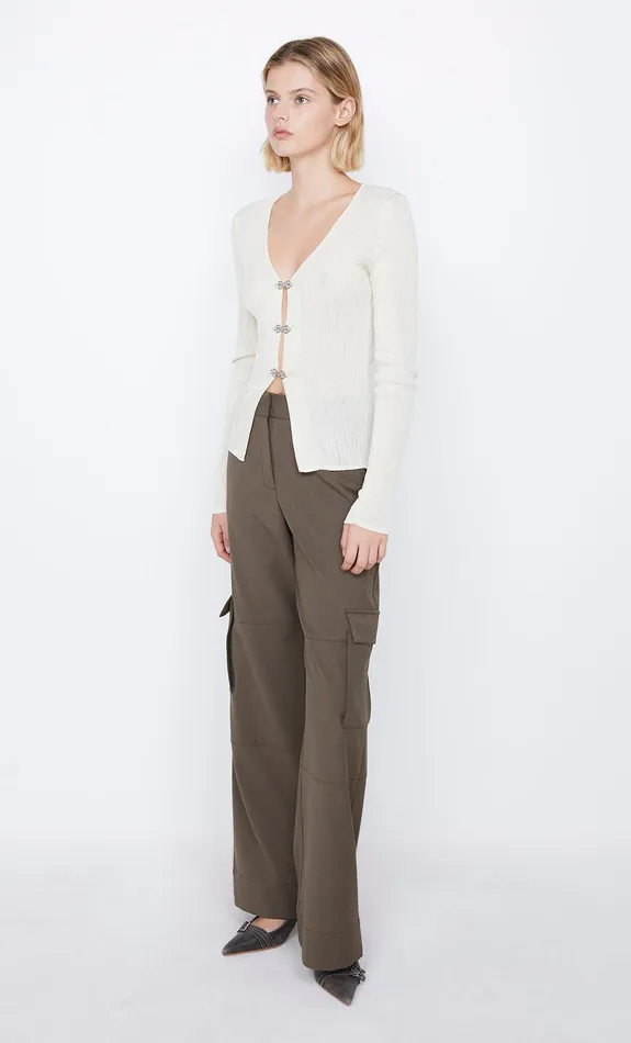 Bec Bridge Tops SHELBY CLASP CARDIGAN Ivory 8211 Women