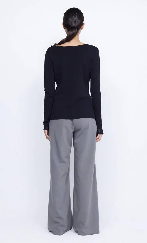 Bec Bridge Tops TEODORA KNIT LONG SLEEVE TOP Black 8211 Women