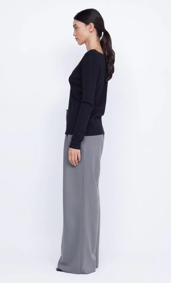 Bec Bridge Tops TEODORA KNIT LONG SLEEVE TOP Black 8211 Women