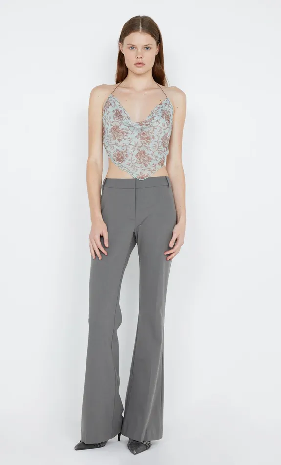 Bec Bridge Tops TWIGGY HALTER TOP Juniper Floral 8211 Women