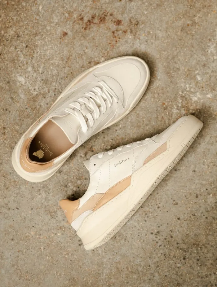 Beverly Off White 8211 Toffee 8211 Beige Women Bobbies Sneakers