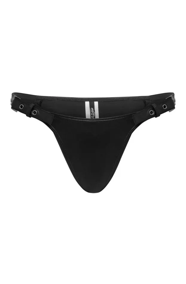 Bikini Bottoms Women Jaded London Black Hydra Micro Bikini Bottoms With Buckle Detail