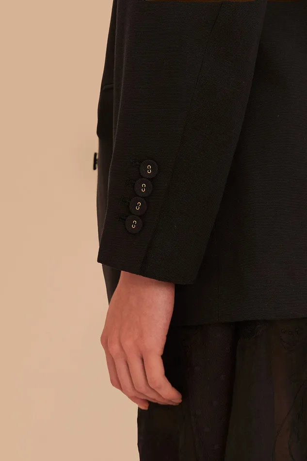Black Flowered Blazer Women Farm Rio Blazers