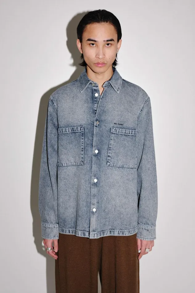 Blake Denim 8211 Seam Blue Men Won Hundred Shirts