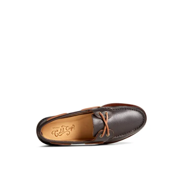Boat Shoes Men Sperry Gold Cup Authentic Original Tumbled Boat Shoe Brown
