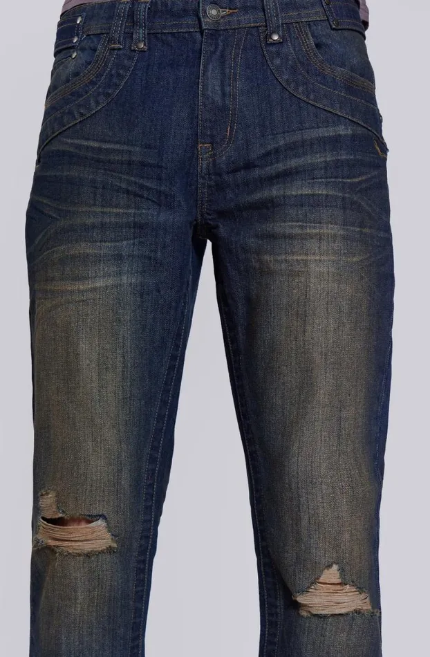 Bootcut Jeans Men Jaded London Embroidered Bass Jeans