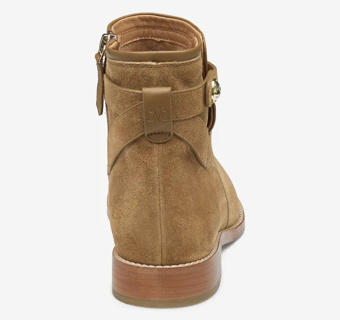 Boots and Booties Johnston and Murphy Women Darby Snap Bootie Chesnut Suede