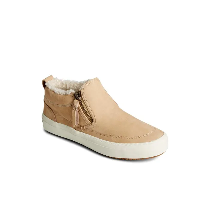 Boots Women Sperry Crest Side Zip Cozy Sneaker Khaki