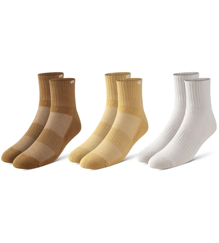Bowo Cushion Ankle Mustard Socks 3 Pack Men Pair Of Thieves Ankle