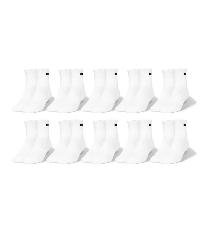 Bowo Cushion Ankle White Socks 10 Pack Men Pair Of Thieves Ankle