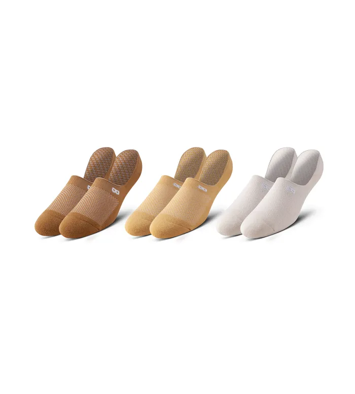 Bowo Cushion No Show Mustard Socks 3 Pack Men Pair Of Thieves No Show