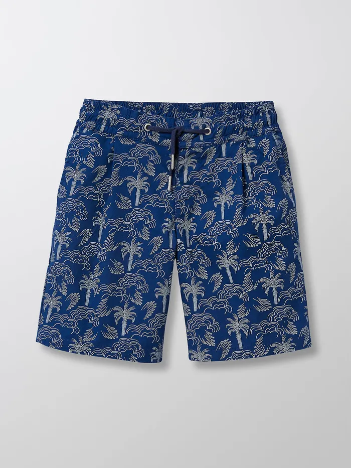Boys Cyrillus Clothing Palm Print Bermuda Shorts