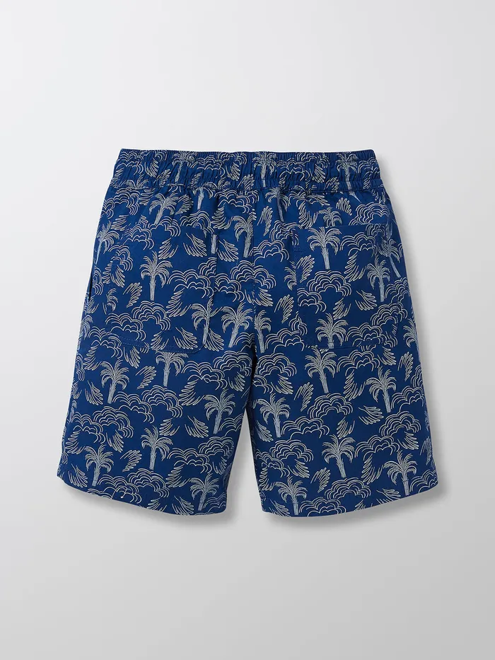 Boys Cyrillus Clothing Palm Print Bermuda Shorts