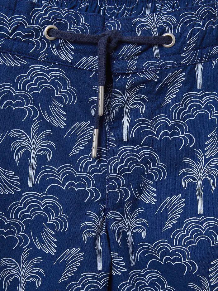 Boys Cyrillus Clothing Palm Print Bermuda Shorts