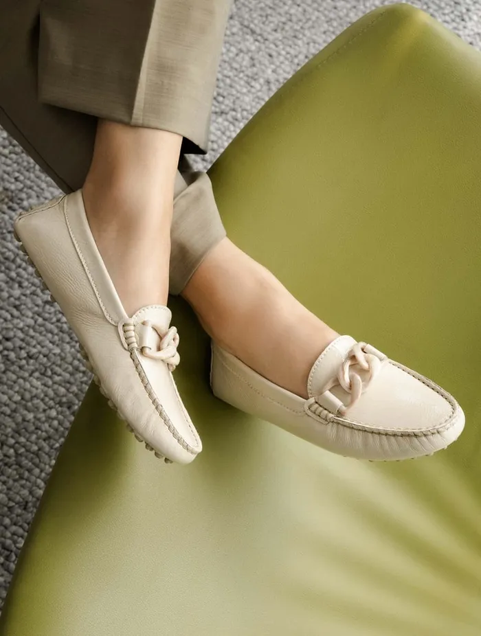 Britt Chantilly Cream Women Bobbies Loafers and Derbies
