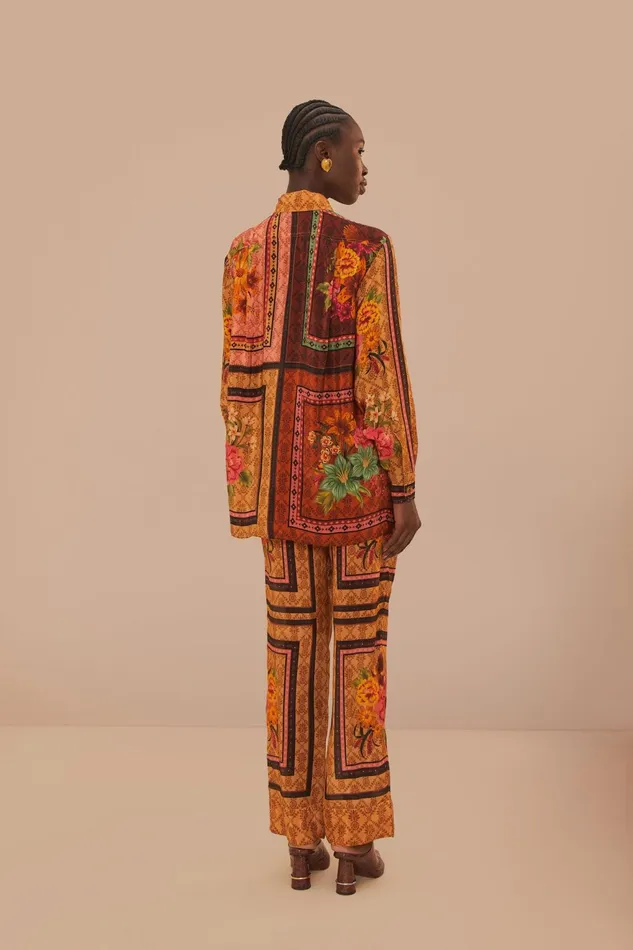 Brown Charming Garden Scarves Pants Women Farm Rio Pants