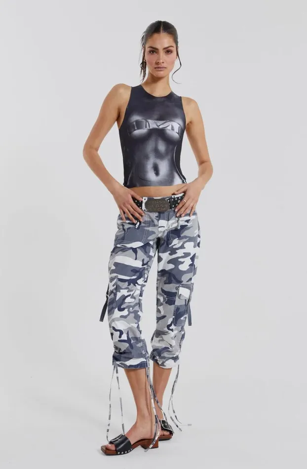 Cargo Pants Women Jaded London Camo Capri Cargos