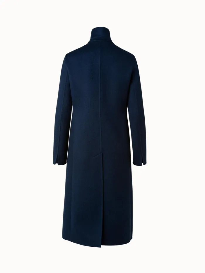 Cashmere DoubleFace Melange Blazer Coat Navy Women Akris Coats