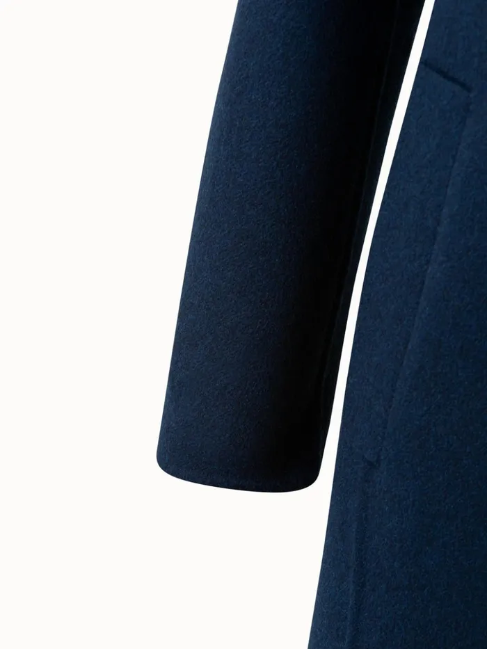 Cashmere DoubleFace Melange Blazer Coat Navy Women Akris Coats