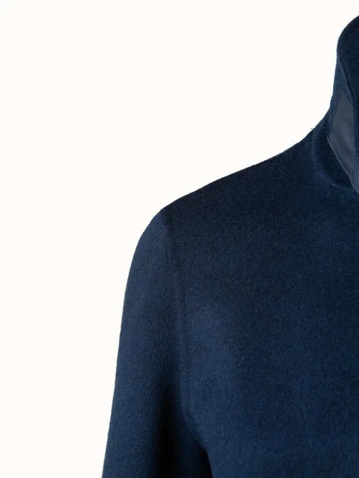 Cashmere DoubleFace Melange Blazer Coat Navy Women Akris Coats