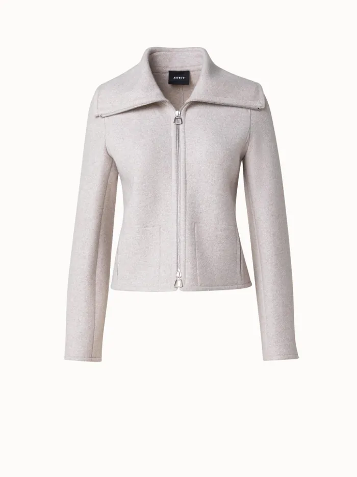Cashmere Jacket Greige Women Akris Cashmere