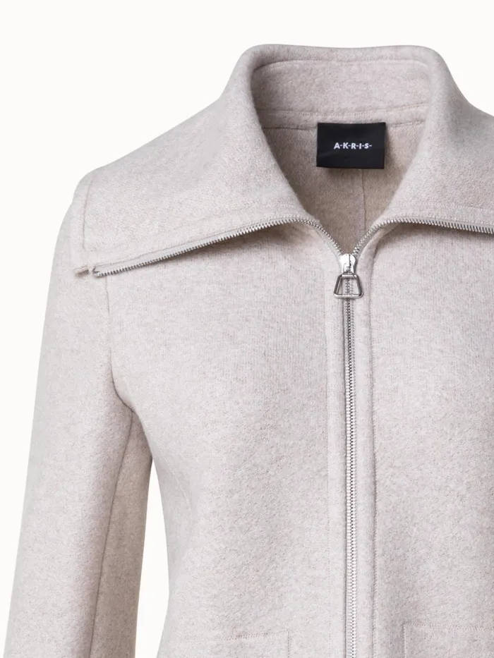 Cashmere Jacket Greige Women Akris Cashmere