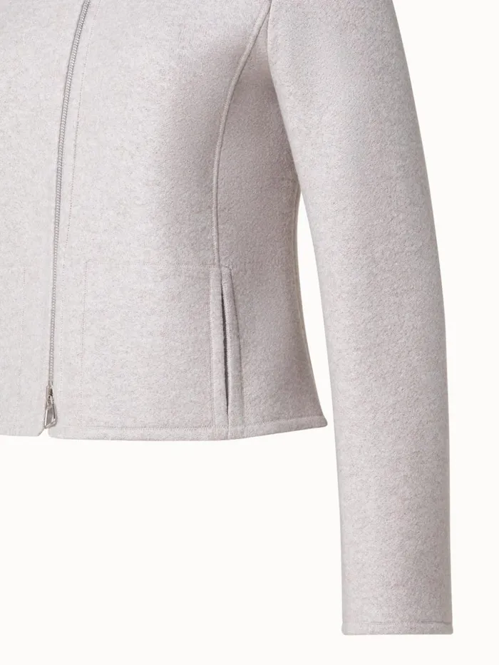 Cashmere Jacket Greige Women Akris Cashmere
