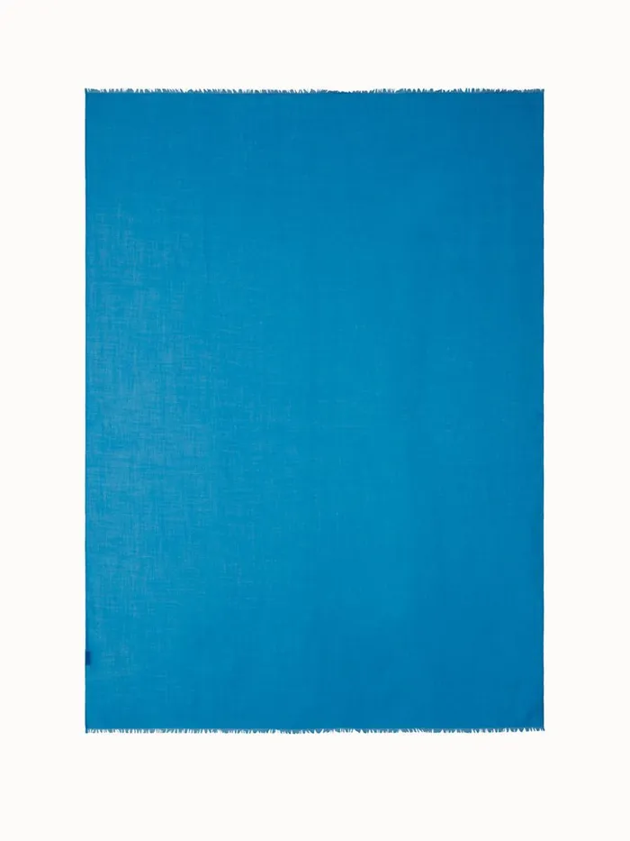 Cashmere Silk Scarf Cornflower Women Akris Cashmere
