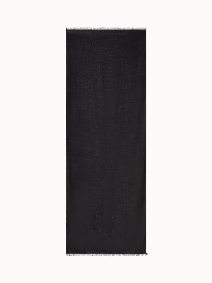 Cashmere Silk Scarf With Swarovski Stars Black Women Akris Cashmere