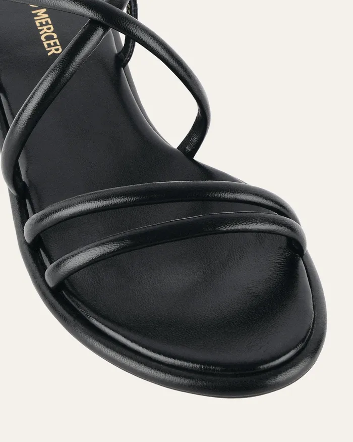 Catalina flat sandals black leather Women FLAT SANDALS jomercer Catalina flat sandals black leather Women FLAT SANDALS jomercer