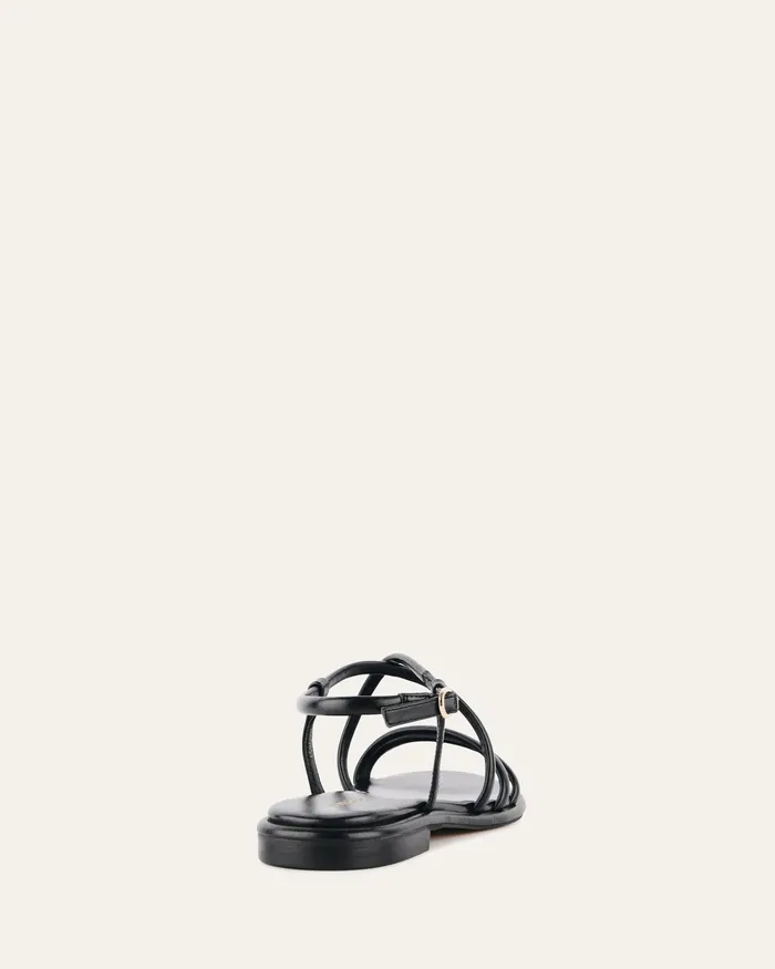 Catalina flat sandals black leather Women FLAT SANDALS jomercer Catalina flat sandals black leather Women FLAT SANDALS jomercer