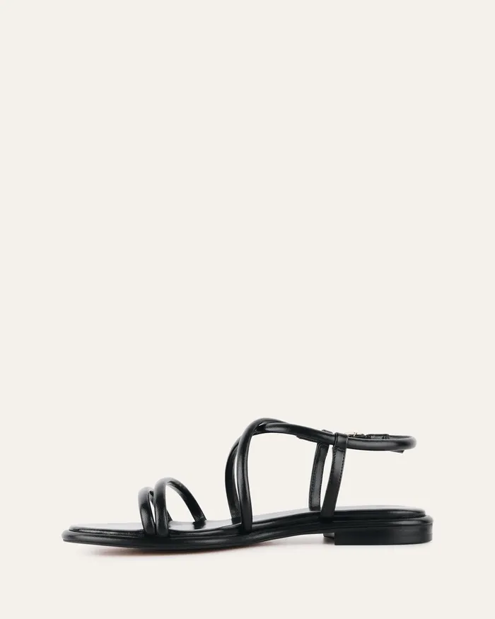 Catalina flat sandals black leather Women FLAT SANDALS jomercer Catalina flat sandals black leather Women FLAT SANDALS jomercer