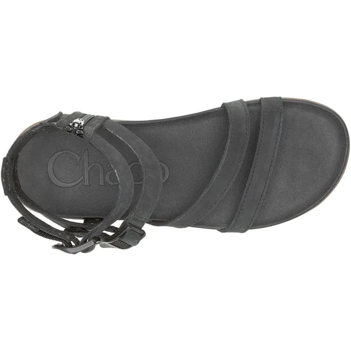 Chaco Lowdown Strappy High Sandal Black Women Sandals