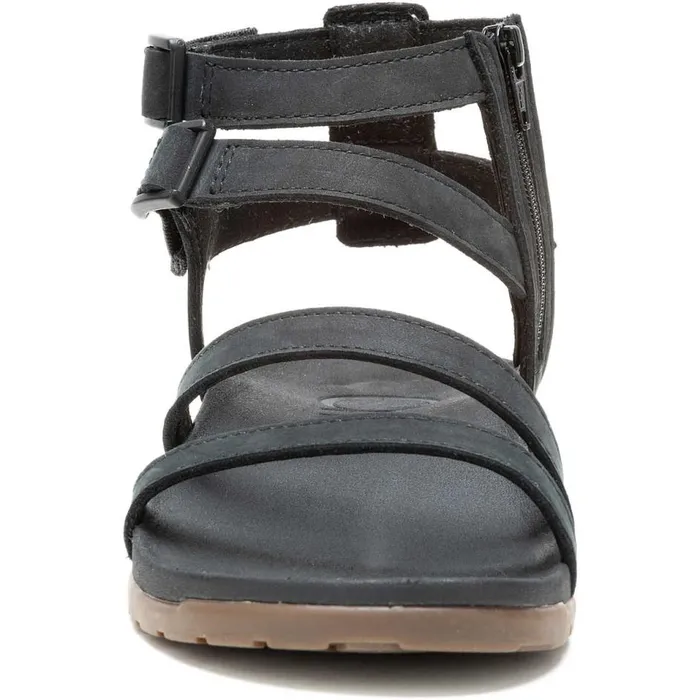 Chaco Lowdown Strappy High Sandal Black Women Sandals