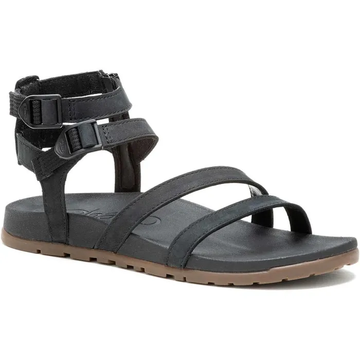Chaco Lowdown Strappy High Sandal Black Women Sandals