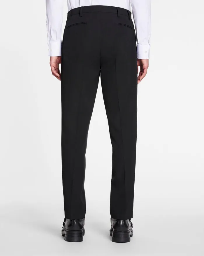 Cigarette Trousers With Side Bands Black Men Lanvin Pants and Shorts